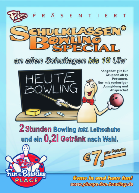 Bowling für Schulklassen in Dieburg - Pinnys Fun & Bowling Place